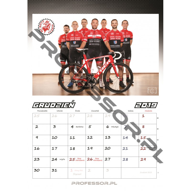 charytatywny kalendarz druzyny kolarskie dla lenki 2019